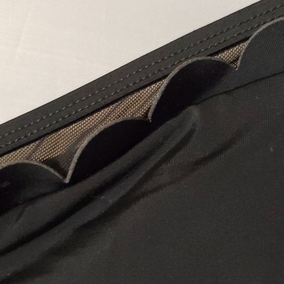 CUPSHE Women's One Piece V Neck Scalloped Mesh Swimsuit ~ Black - Picture 8 of 14